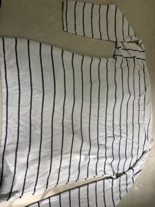 Classic Nautical Striped Knit Cardigan with Front