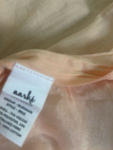 Peach Embroidered Kurta Set with Dupatta