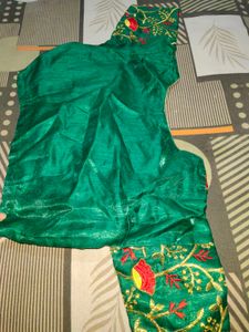 Embroidered Green Blouse