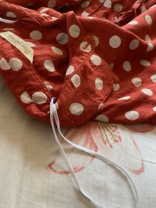 Rust dotted Button-Up Shirt