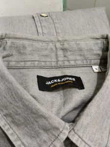Jack &amp; Jones Grey Denim Shirt