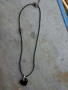 Black Heart Pendant Necklace