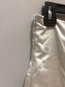 Elegant Cream Lace Trim Skirt
