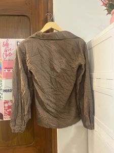 Chic Checked Long-Sleeve Blouse