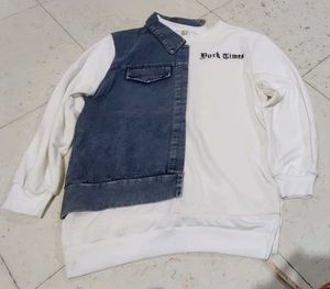 Denim and Tshirt combine outfit Size L
