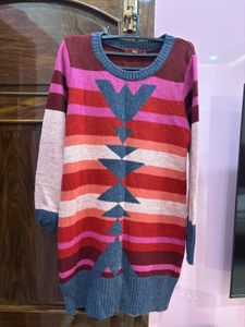Cozy Striped Sweater Dress