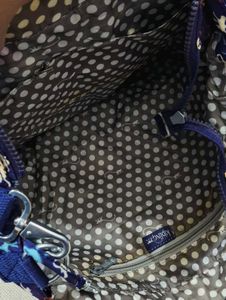 Kipling Blue Monkey Print Shoulder Bag