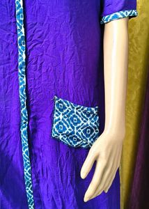 Vibrant Purple Kurta with Indian Print Accents