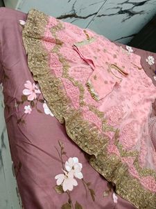 Elegant Pink Embroidered Lehenga Choli