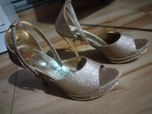 Sparkling Gold Heels