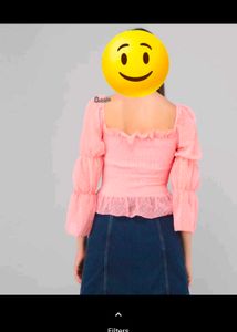 Pink Puff Sleeve Top