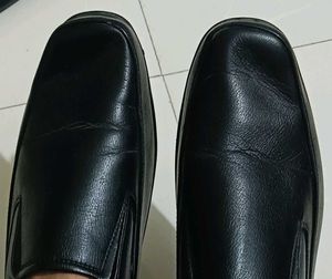 Classic Black Leather Loafer Shoes