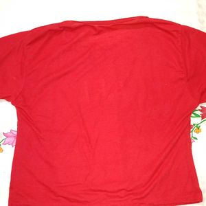 Trendy Red Crop Top