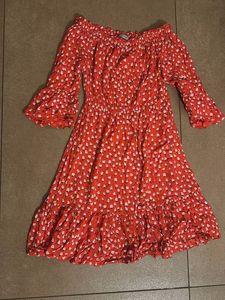 Boho Off-Shoulder Floral Dress