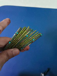 Green & Blue Beaded Bangles