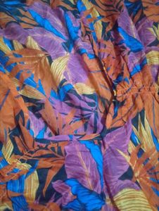 Vibrant Tropical Print Kaftan Top
