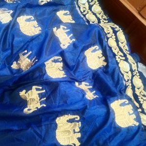 Royal Blue Embroidered Lehenga Skirt