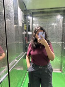 Maroon Ribbed T-Shirt