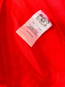 Vibrant Red Tank Top with Floral Embroidery