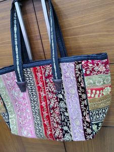 Embroidered Tote Bag
