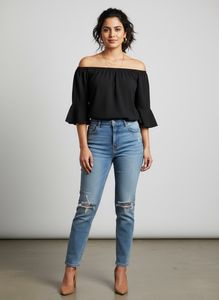 Chic Black Off-the-Shoulder Top