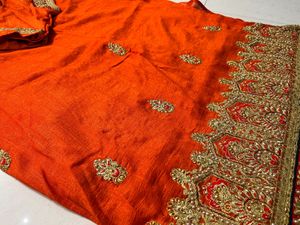 Very Beautiful Heavy Work Saree 🧡