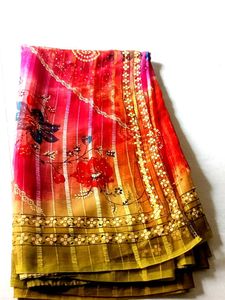 Vibrant Floral Saree
