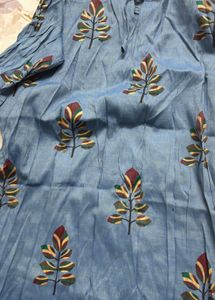 Printed Blue Kurta