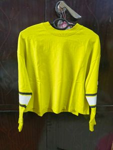 ONLY Bright Yellow Graphic Sweatshirt