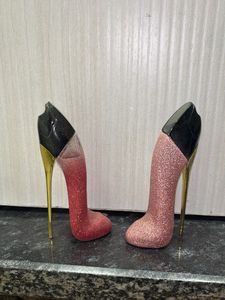 set of 2 Sparkly Stiletto Heel Perfume Bottles