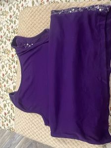 Purple Sequined Tank Top
