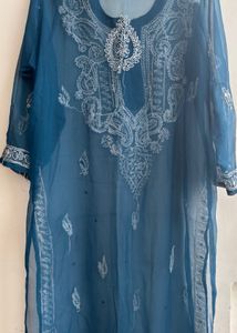 Lakhnavi Chikankari Hand Embroidered Kurti