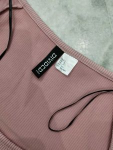 Last Drop H&amp;M Pink Ribbed Bodycon Dress