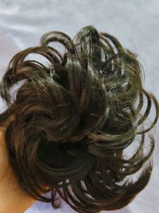 Brown Messy Hair Bun Extension