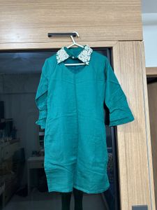 Embroidered Teal  co-ord ser
