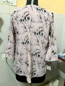 Pink Floral Print Kurta