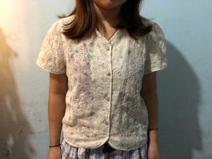 Vintage Lace Floral Blouse
