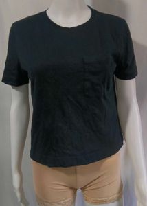 Zara Classic Black Pocket T-Shirt M Size Excellent