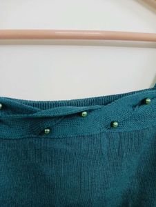 Teal Square Neck Tank Top
