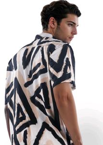 Celio Abstract Print Men's Shirt, OverSize