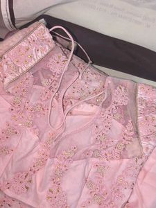 Pink Embroidered Lehenga Choli