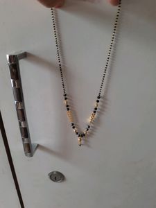 Elegant Short Black Bead Gold Mangalsutra New