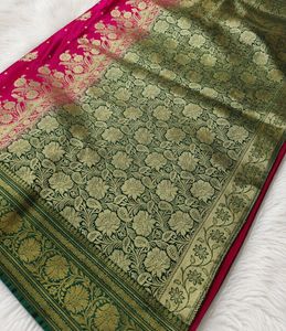 Pink Banarasi Silk Saree🩷
