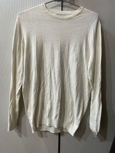Cream Long Sleeve Basic Top