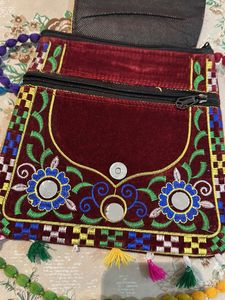 Boho Elephant Embroidered Sling Bag