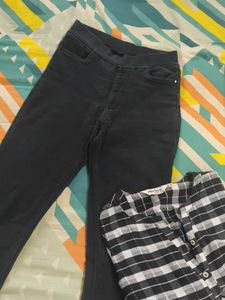 Comfortable Charcoal Black Jeggings Pants