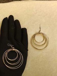 2PAIR Chunky Hoop Dangle Earrings