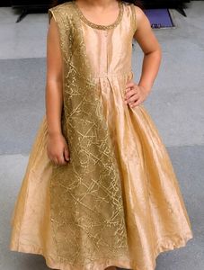 Elegant Gold Gown for Girls