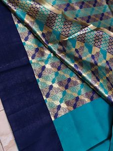 Beautiful Teal &amp; Blue Saree