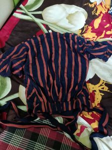 Striped Wrap Top